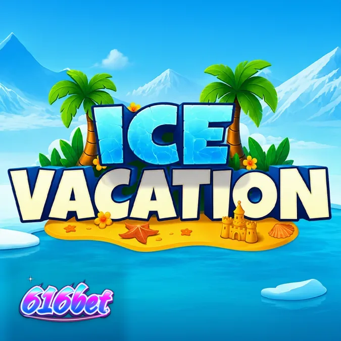 Interface colorida e temática de praia do slot Ice Vacation